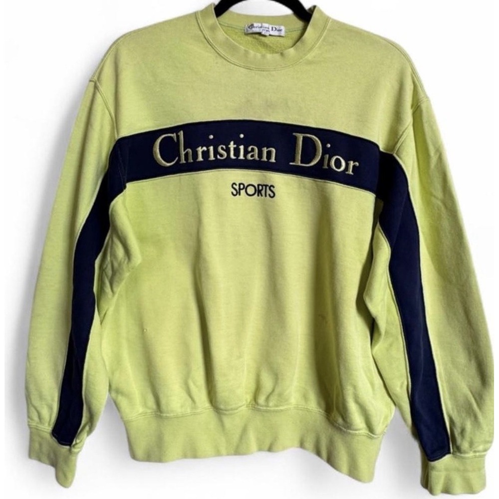 Christian Dior Sports Sweatshirt Green/ Navy Vintage